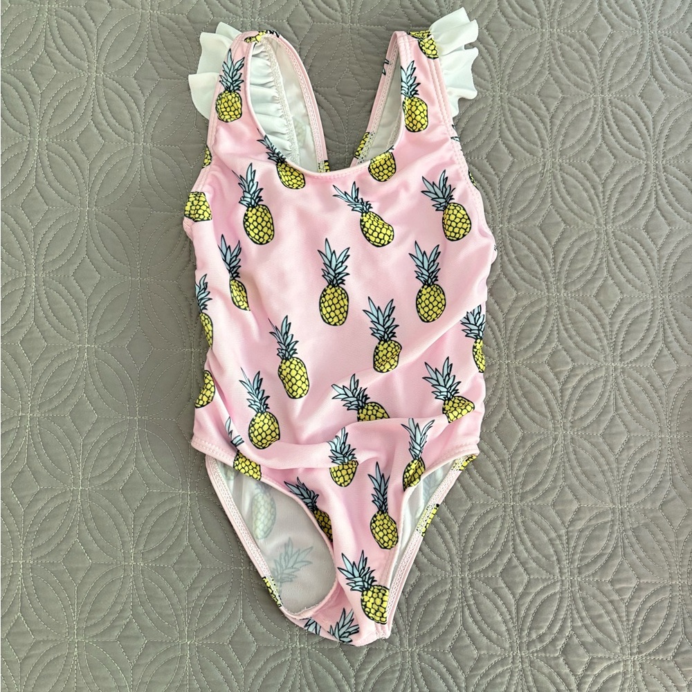 Pink Pineapple Print Swimsuit